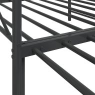 Дневна спалня с багажник без матрак Черно 107x203 cm Стомана