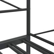 Дневна спалня с багажник без матрак Черно 107x203 cm Стомана