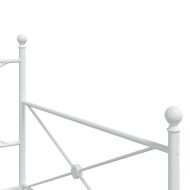 Дневна спалня с багажник без матрак Бяла 100x190 cm Стомана