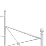 Дневно легло без матрак Бяло 100x200 cm Стомана