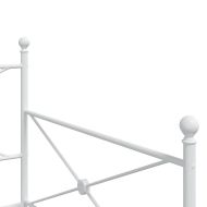 Дневна спалня с багажник без матрак Бяла 107x203 cm Стомана