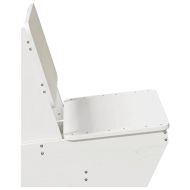 Градински столове 2 бр бели 60x64x70,5 см борово дърво масив