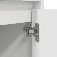 Нощни шкафчета с LED осветление 2 бр., бели 38x34x50 cm