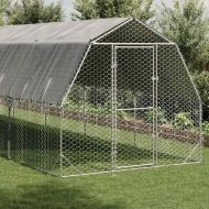 Пилешки подиум с покрив 2,5x12x2,25 м Поцинкована стомана