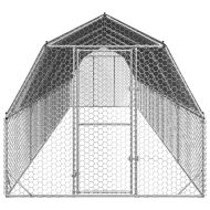 Пилешки подиум с покрив 2,5x12x2,25 м Поцинкована стомана