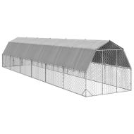 Пилешки подиум с покрив 2,5x12x2,25 м Поцинкована стомана
