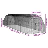 Пилешки бяг 2,5x10x2,25 m Поцинкована стомана