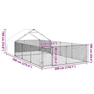 Открита кучешка колиба с бягаща пътека 7x3x1,9 m