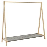 vidaXLL Закачалка за дрехи с рафтове 106x34x102 cm Бамбук