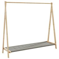 vidaXLL Закачалка за дрехи с рафтове 106x34x102 cm Бамбук