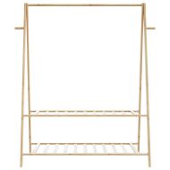 vidaXLL Закачалка за дрехи с рафтове 132x45,5x150,5 cm Бамбук