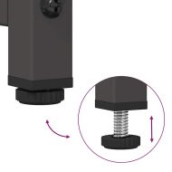 Бюфет, черен, 100,5x39x107 см, студеновалцувана стомана