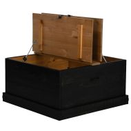 Скрин за съхранение HALDEN черен 91x91x47 cm бор