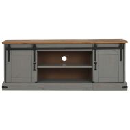 ТВ шкаф HALDEN 2 плъзгащи се врати сив 150x40x60 cm