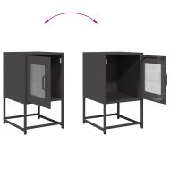 Нощно шкафче черно 36x39x60,5 cm Студено валцувана стомана