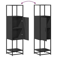 Висока дъска черна 35,5x35x139 cm Обработено дърво и метал