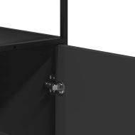 Висока дъска черна 35,5x35x139 cm Обработено дърво и метал