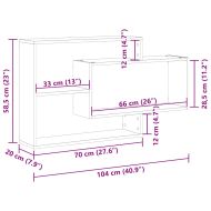стенна етажерка от старо дърво инженерна дървесина