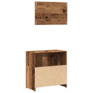 Шкаф за баня с огледало Стара дървесина Инженерна дървесина