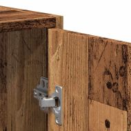 Шкаф за баня с огледало Стара дървесина Инженерна дървесина