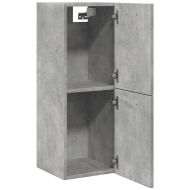 Висящ шкаф за баня Бетон сив 30x30x80 cm Инженерна дървесина