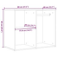 Тоалетен шкаф от старо дърво 80x40x65 cm Инженерна дървесина