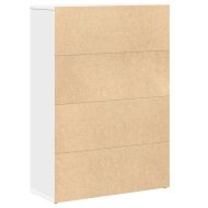 Шкаф за книги бял 60x24x85 cm Инженерна дървесина