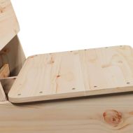 Градински стол 60x64x70,5 cm масивна дървесина бор