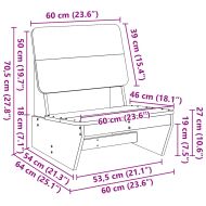 Градински стол 60x64x70,5 cm масивна дървесина бор