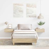 Рамка за легло без матрак сонома дъб 90x200 см инженерно дърво