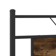 Метална рамка за легло, без матрак, опушен дъб, 180x200 см