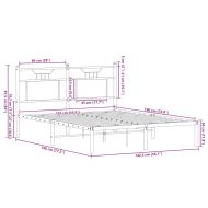 Рамка за легло без матрак Кафяв дъб Инженерна дървесина