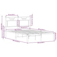 Рамка за легло без матрак сонома дъб 120x200 см инженерно дърво