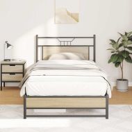 Рамка за легло без матрак дъб сонома 107x203 см инженерно дърво