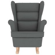 Люлеещ се стол Тъмно сив 74x90x102 cm плат