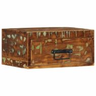 Стенни нощни шкафове 2 бр. масивна дървесина възстановена