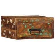 Стенни нощни шкафове 2 бр. масивна дървесина възстановена