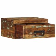 Стенни нощни шкафове 2 бр. масивна дървесина възстановена