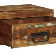 Стенни нощни шкафове 2 бр. масивна дървесина възстановена