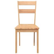 трапезни столове 2 бр. естествена масивна дървесина гума