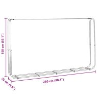 Стойка за дърва за огрев 250x25x150 cm Поцинкована стомана