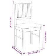 Трапезни столове с възглавници 2бр Кафяв масивна дървесина гума