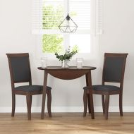 Трапезни столове с възглавници 2бр Кафяв масивна дървесина гума