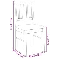 Трапезни столове с възглавници 2 бр Бяла масивна дървесина гума