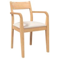 Трапезни столове с възглавници 2 бр Естествено масивно дърво