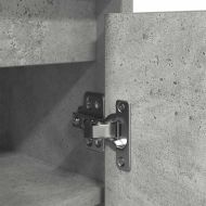 Шкаф за обувки, бетонно сив, 57x34x76 см, инженерно дърво