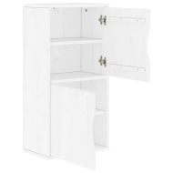 Страничен шкаф ODDA White 40x24x79 cm Масивна дървесина Бор