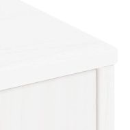 Страничен шкаф ODDA White 40x24x79 cm Масивна дървесина Бор