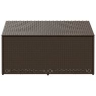 Градинска кутия за съхранение Кафява 110x50x58 cm Поли ратан