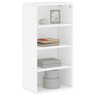 Страничен шкаф ODDA White 40x24x79 cm Масивна дървесина Бор
